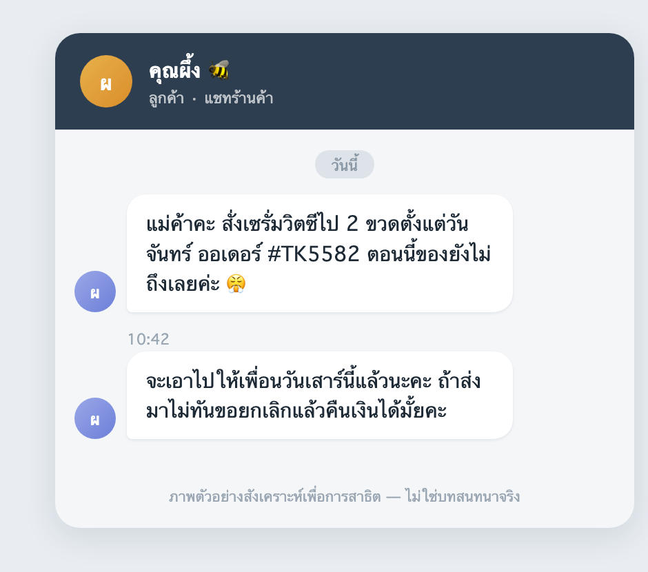 ตัวอย่างงาน Thai Shop Reply